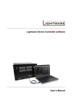 Lightware Device Controller software User’s Manual