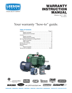 Your warranty “how-to” guide.