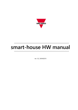 smart-house HW manual  rev. 0.2, 24/04/2013