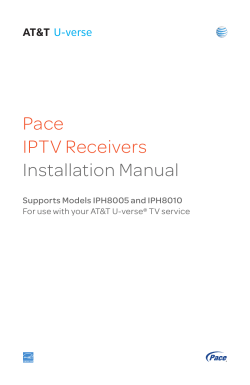 Pace IPTV Receivers Installation Manual AT&amp;T