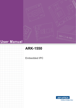 User Manual ARK-1550 Embedded IPC