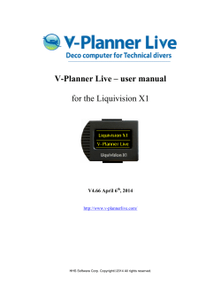 for the Liquivision X1 V-Planner Live – user manual V4.66 April 6