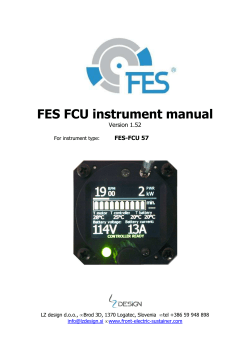 FES FCU instrument manual  Version 1.52 FES-FCU 57