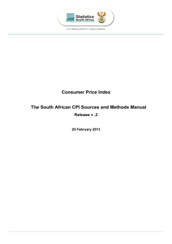 Consumer Price Index The South African CPI Sources and Methods Manual