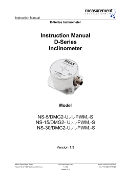 Instruction Manual D-Series Inclinometer