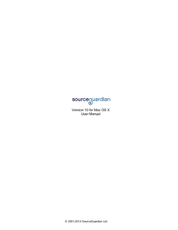 Version 10 for Mac OS X User Manual &copy; 2001-2014 SourceGuardian Ltd.