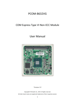 PCOM-B632VG User Manual COM Express Type VI Non-ECC Module