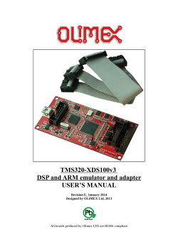 TMS320-XDS100v3 DSP and ARM emulator and adapter USER’S MANUAL Revision E, January 2014