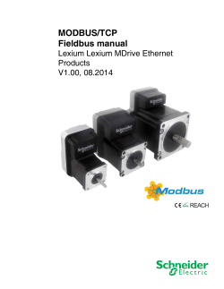 MODBUS/TCP Fieldbus manual Lexium Lexium MDrive Ethernet Products