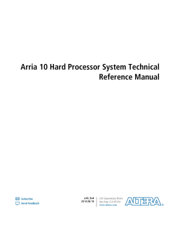 Arria 10 Hard Processor System Technical Reference Manual 101 Innovation Drive