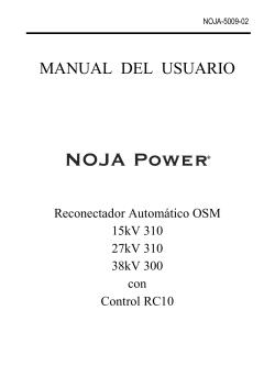 MANUAL  DEL  USUARIO  Reconectador Automático OSM 15kV 310