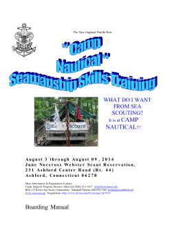 CAMP NAUTICAL WHAT DO I WANT FROM SEA