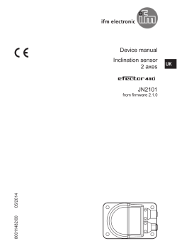 Device manual Inclination sensor 2 axes JN2101