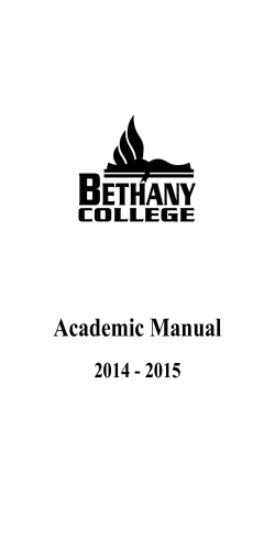 Academic Manual 2014 - 2015