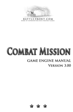 GAME ENGINE MANUAL Version 3.00 Game Manual 1
