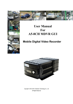 User Manual For A5-8CH MDVR GUI