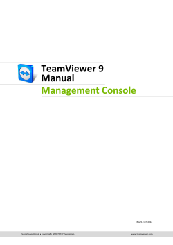 TeamViewer 9 Manual Management Console Rev 9.2-07/2014