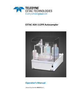 CETAC ASX-112FR Autosampler Operator’s Manual  480159