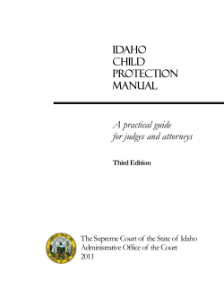 Idaho Child Protection Manual