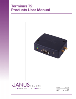 Terminus T2 Products User Manual JA15-UM A01