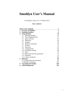 Smoldyn User’s Manual