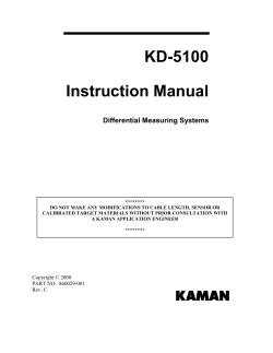 KD-5100 Instruction Manual Differential Measuring Systems