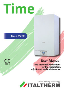 Time User Manual Time 35 FR and technical instructions