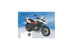Rider's Manual G 650 GS BMW Motorrad The Ultimate