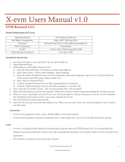 X-evm Users Manual v1.0 EVM Research LLC