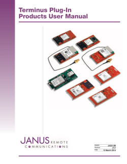Terminus Plug-In Products User Manual JA03-UM P17