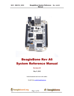 BeagleBone Rev A6 System Reference Manual REF:  BBONE_SRM