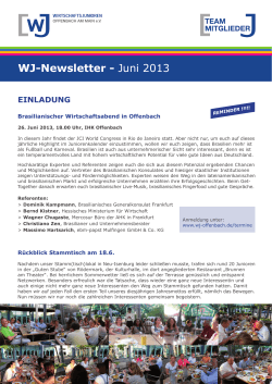 CORPORATE DESIGN MANUAL Wirtschaftsjunioren Offenbach am Main e.V. WJ-Newsletter - EINLADUNG