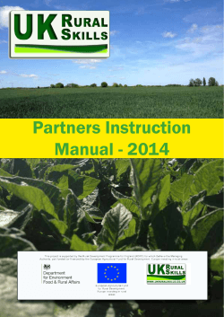 Partners Instruction Manual - 2014 1 Partners Instruction Manual v.1.00