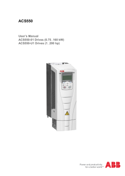 ACS550 User’s Manual ACS550-01 Drives (0.75 160 kW)