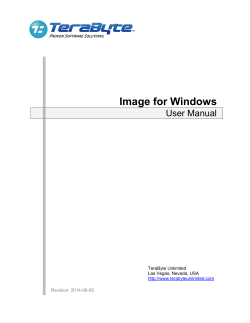 Image for Windows User Manual TeraByte Unlimited