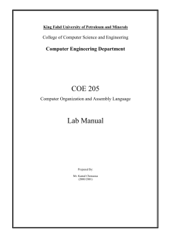 COE 205 Lab Manual  Computer Engineering Department