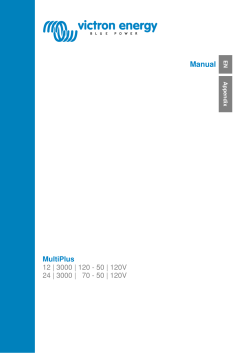 Manual MultiPlus 12 | 3000 | 120 - 50 | 120V