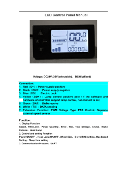 LCD Control Panel Manual