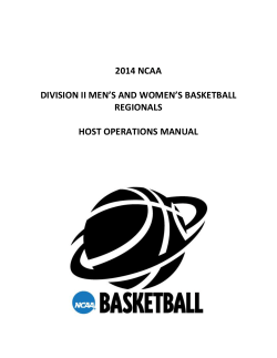 2014 NCAA DIVISION II MEN’S AND WOMEN’S BASKETBALL REGIONALS