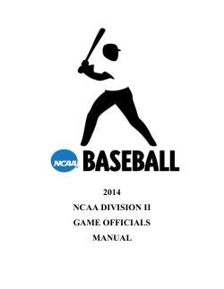 2014 NCAA DIVISION II GAME OFFICIALS MANUAL