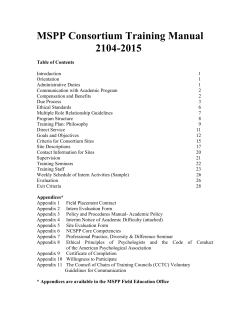MSPP Consortium Training Manual 2104-2015