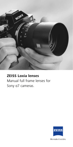 ZEISS Loxia lenses Manual full frame lenses for Sony α7 cameras.
