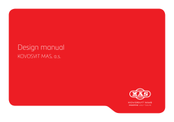 Design manual KOVOSVIT MAS, a.s.