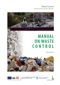MANUAL ON WASTE C O N T R O L Waste Control