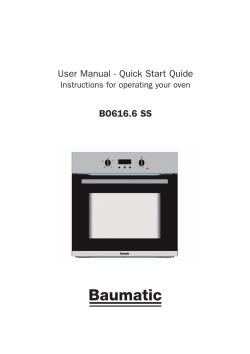 User Manual - Quick Start Quide BO616.6 SS
