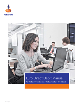 Euro Direct Debit Manual March 2013