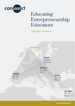 Educating Entrepreneurship Educators Delegate Manual