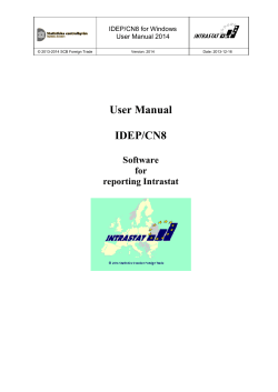 User Manual  IDEP/CN8 Software