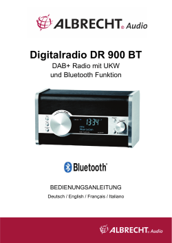 Digitalradio DR 900 BT DAB+ Radio mit UKW und Bluetooth Funktion