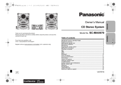 Owner’s Manual CD Stereo System SC-MAX670